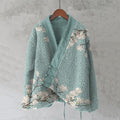Magnolia Japanese Lino Art Cozy Fleece Kimono Cardigan