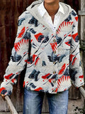 Japanese Crane Women's Hooded Sweater Jacket