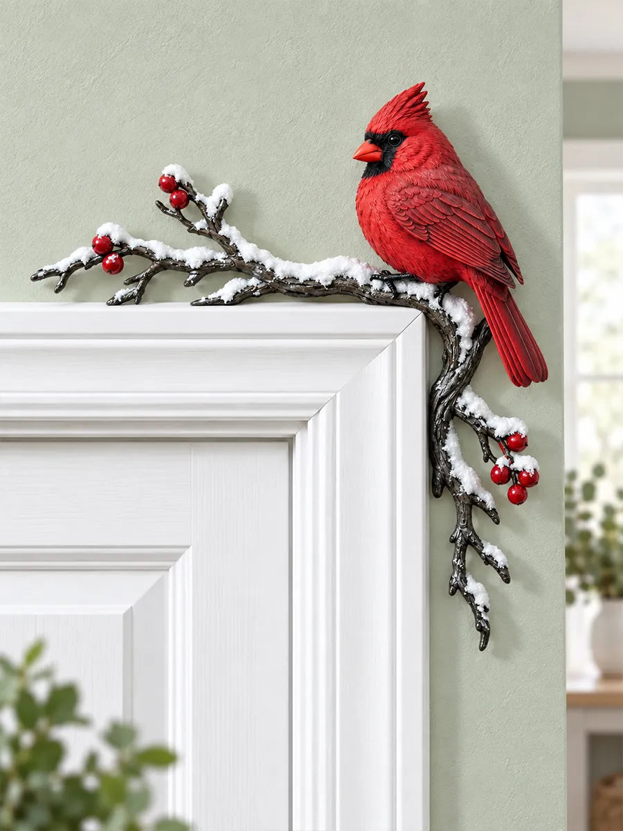 🎄 Winter Cardinal Door Frame Decor