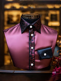 Men's Silk Design Printed Long Sleeve Shirt
