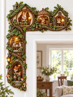 Handcrafted Woodland Animal Door Frame Corner Decor