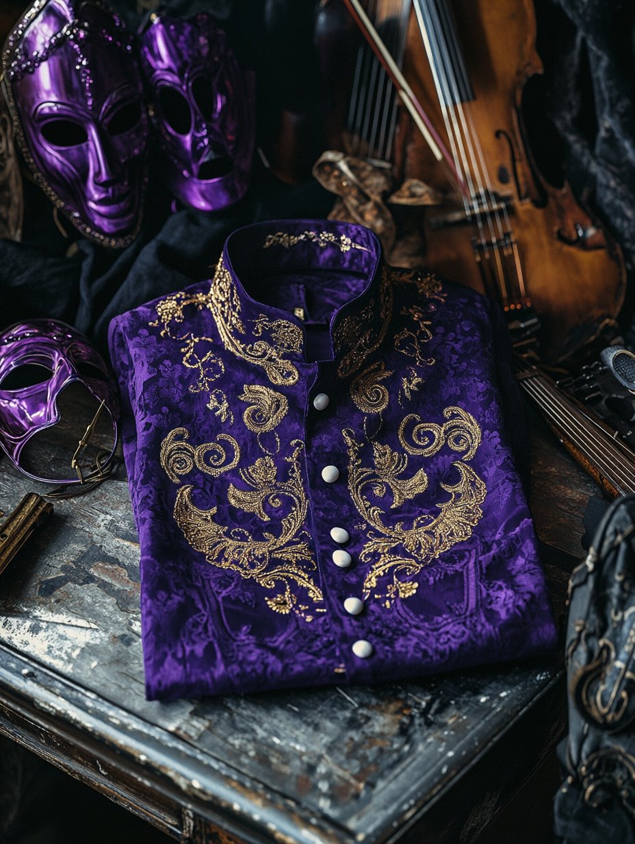 Men's Purple Long Sleeve Shirt