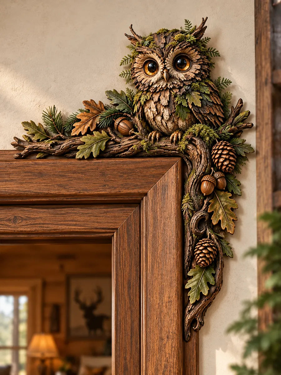 Woodland Owl Hunting Door Corner Decor