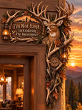 🦌 "I'm Not Lost" Deer & Antler Door Corner Decor