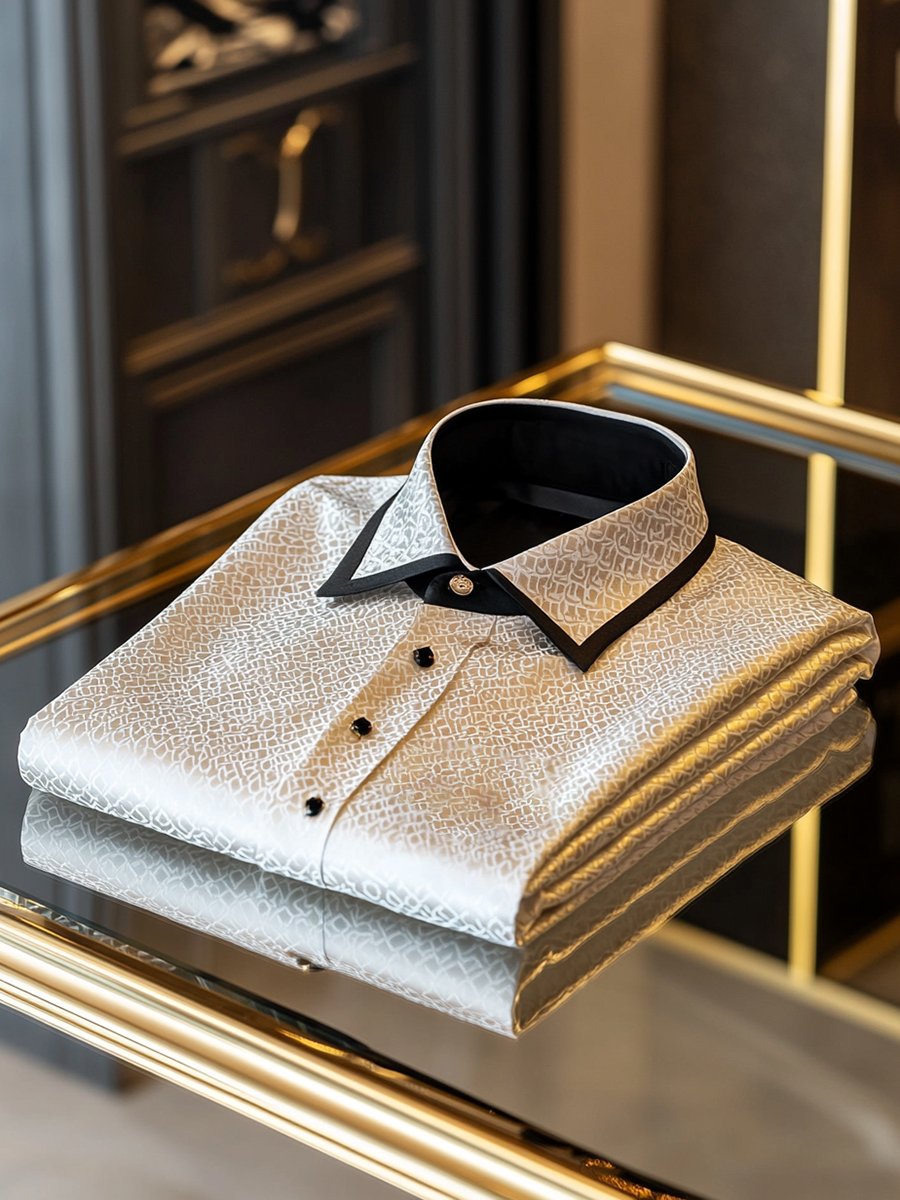 Men's Satin Long Sleeve Shirt