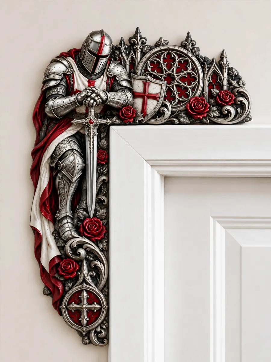Crusader Knight Door Corner Decor