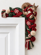 🐿️ Christmas Squirrel Scarf Door Frame Topper