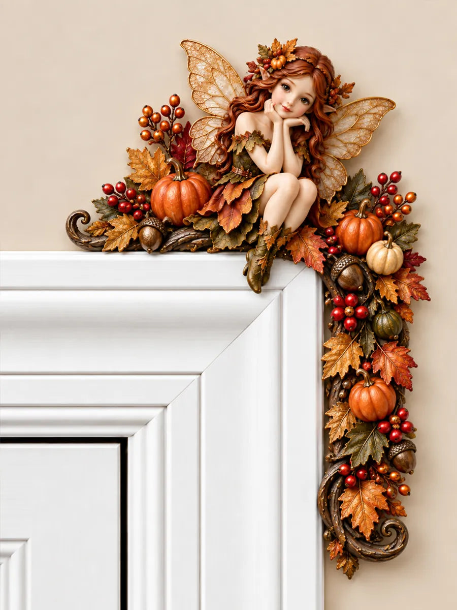 Autumn Fairy Pumpkin Door Frame Decor