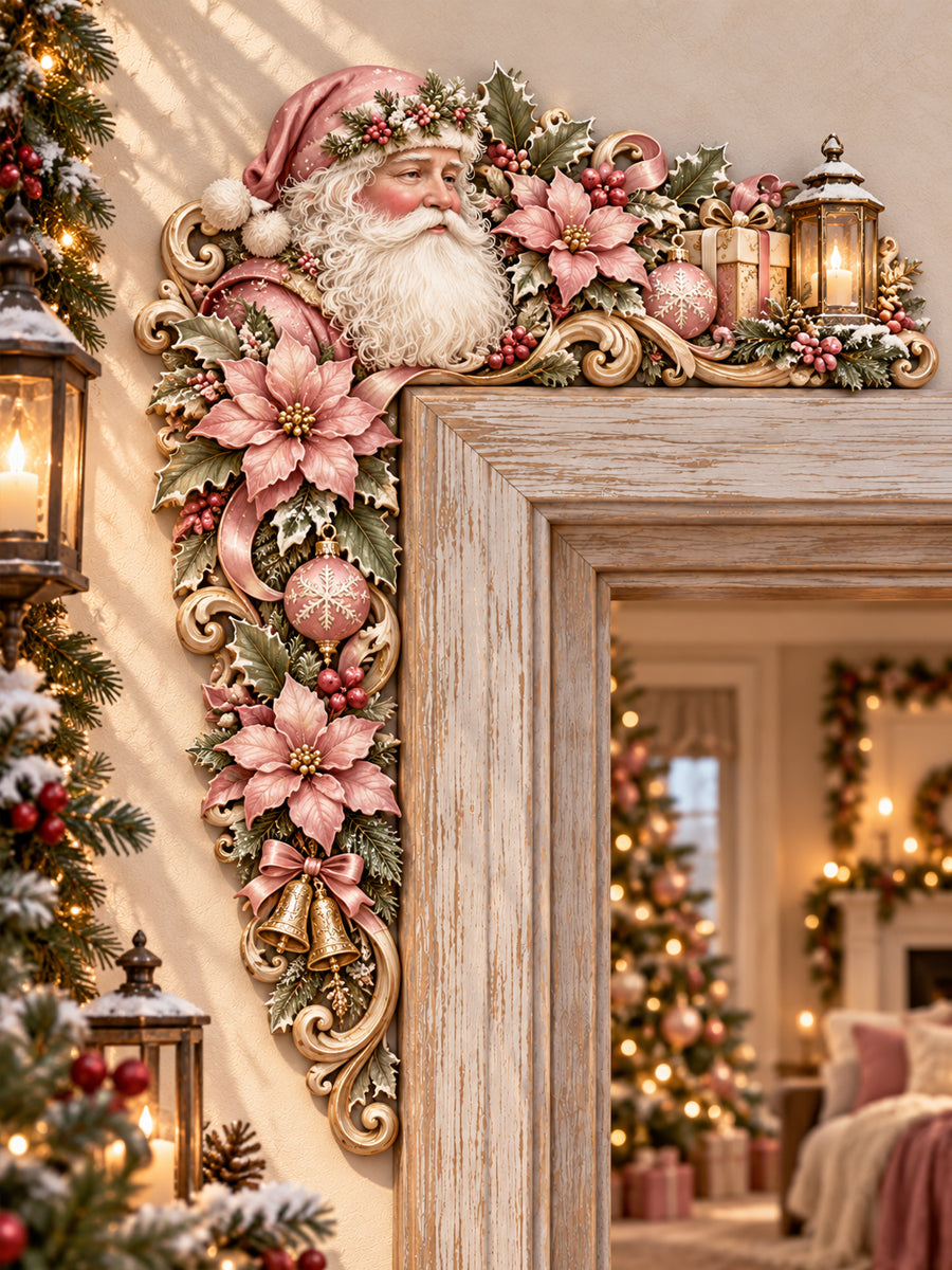 🎄 Vintage Santa Christmas Door Corner Decor