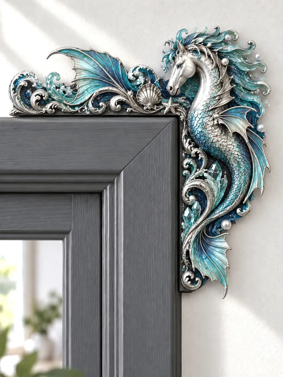 Crystal Hippocampus Door Frame Corner Decor