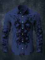 Men's Vintage Art Skull Shirt