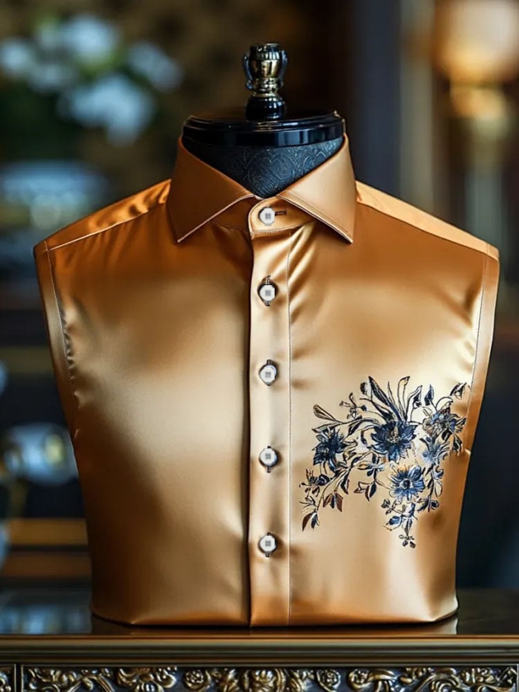Men's Silk Long Sleeve Shirt