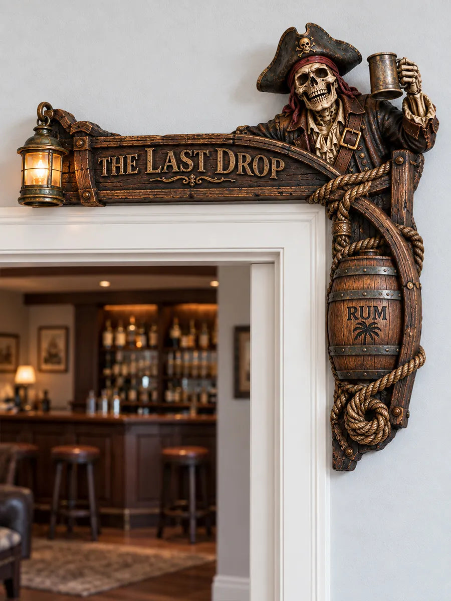 🏴‍☠️"The Last Drop" Pirate Skeleton Door Frame Corner Decor