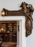 🏴‍☠️"The Last Drop" Pirate Skeleton Door Frame Corner Decor