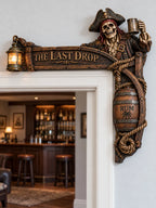 🏴‍☠️"The Last Drop" Pirate Skeleton Door Frame Corner Decor