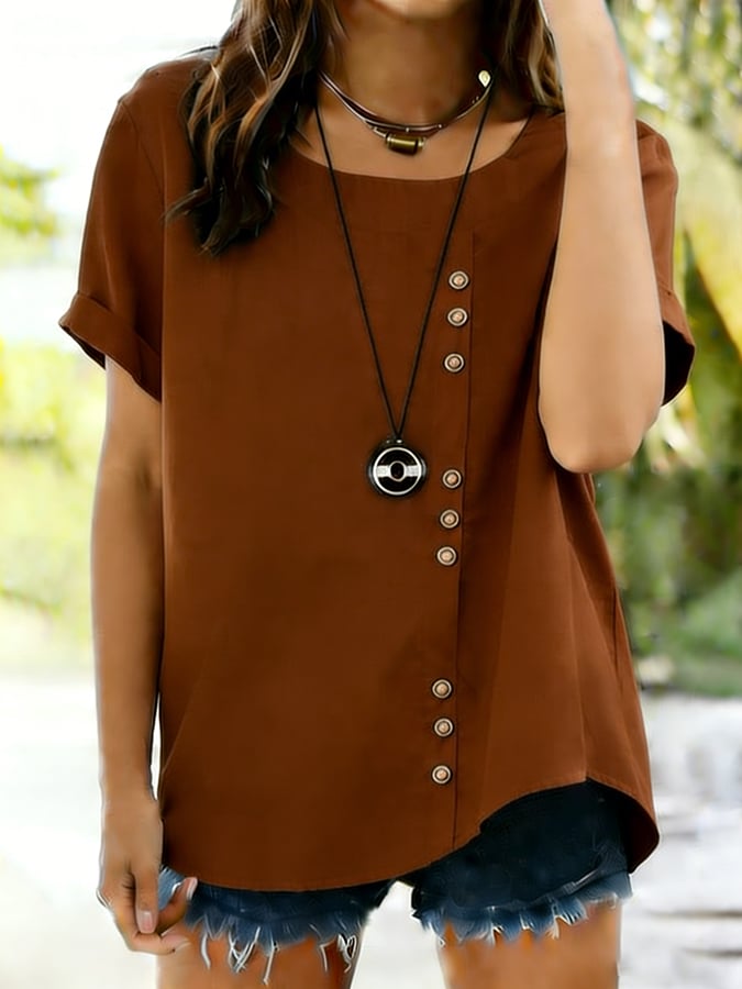 Women's Loose Simple Solid Color Top
