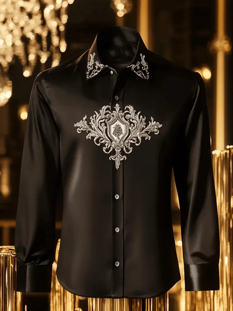 Men's Silk  Long Sleeve Shirt