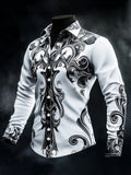 Men's Vintage Art Skull Shirt