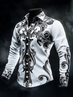 Men's Vintage Art Skull Shirt