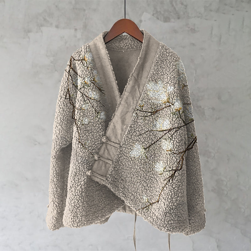 Vintage Japanese Art Floral Design Kimono