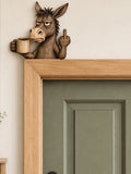 Funny Donkey Wooden Door Topper
