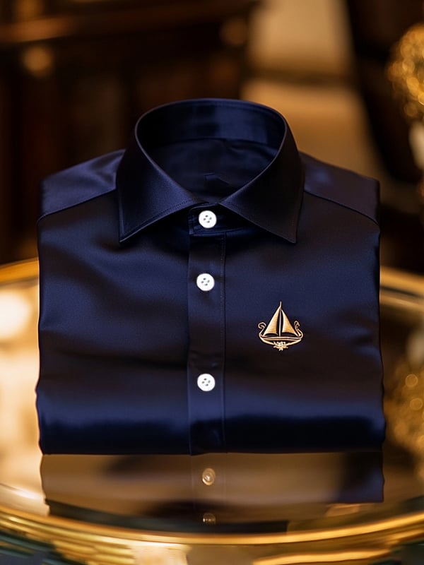 Men's Silk Luxury Business Long Sleeve Shirt