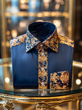 Men's Satin Long Sleeve Shirt