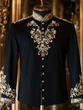 Men's Vintage Stand Collar Long Sleeve Shirt