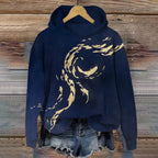 Japanese Whale Painting Print Hoodie