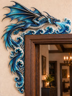 Deep Sea Dragon & Ocean Wave Door Frame Corner Decor
