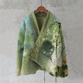 Springtime Floral  Blossom Japanese Art Cozy Fleece Kimono Cardigan