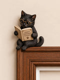 Funny Book Lover Cat Home Door Frame Wall Decoration