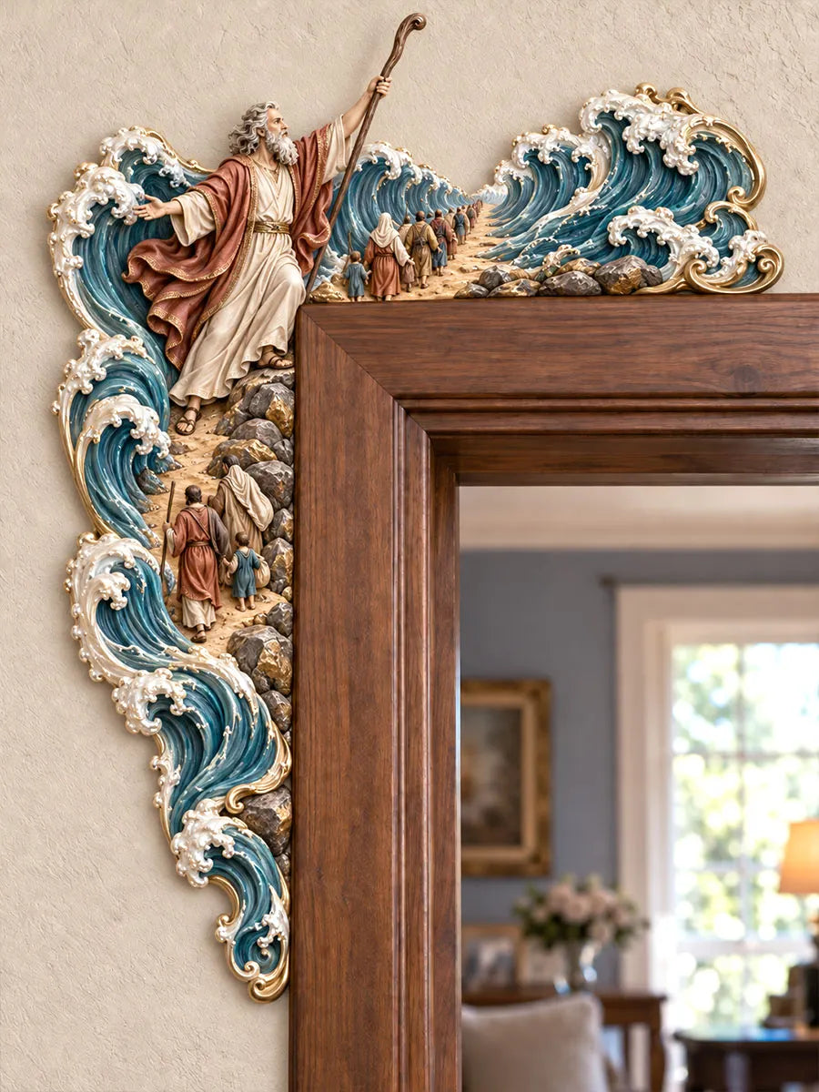 Moses Parting the Red Sea Door Frame Corner Decor