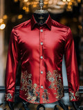 Men's Stripe Print Long Sleeve Shirt