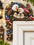 Patriotic Eagle Family Door Frame Decor