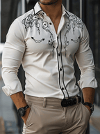 Men's Striped Business Casual Shirt