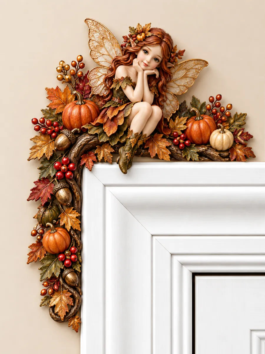 Autumn Fairy Pumpkin Door Frame Decor