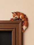 Autumn Fox & Maple Leaves Door Frame Corner Decor