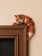 Autumn Fox & Maple Leaves Door Frame Corner Decor
