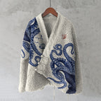 Japanese Octopusart Art Plush Cardigan