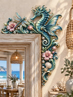 Ocean Seahorse Wooden Door Corner Decor