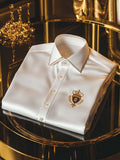 Men's Silk Luxury Business Long Sleeve Shirt