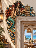 Pirate & Mermaid Wooden Door Frame Decor